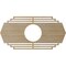 Ekena Millwork Chrysler Wood Fretwork Pierced Ceiling Medallion, Hickory, 22"W x 11"H x 5 3/4"ID x 1/4"T CMWP22X11X0250CSHI - alternate 2